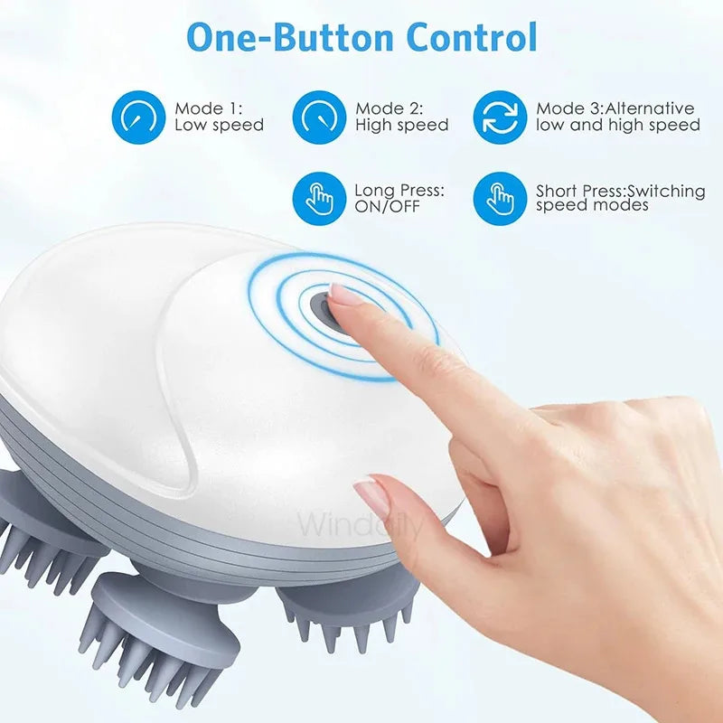 Electric Scalp Head Massager for Cats and Cat humans - Kneading Vibrating Device Health Care Shoulder Neck Leg Arm Deep Tissue Massage Cat  Pet Massager