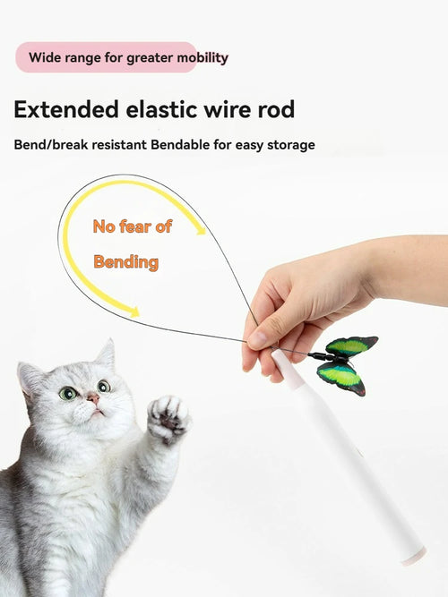 Cat electric toy self-hilarity relieves boredom, automatic cat teasing, adsorpable, can hold a strong suction cup, long rod, cat
