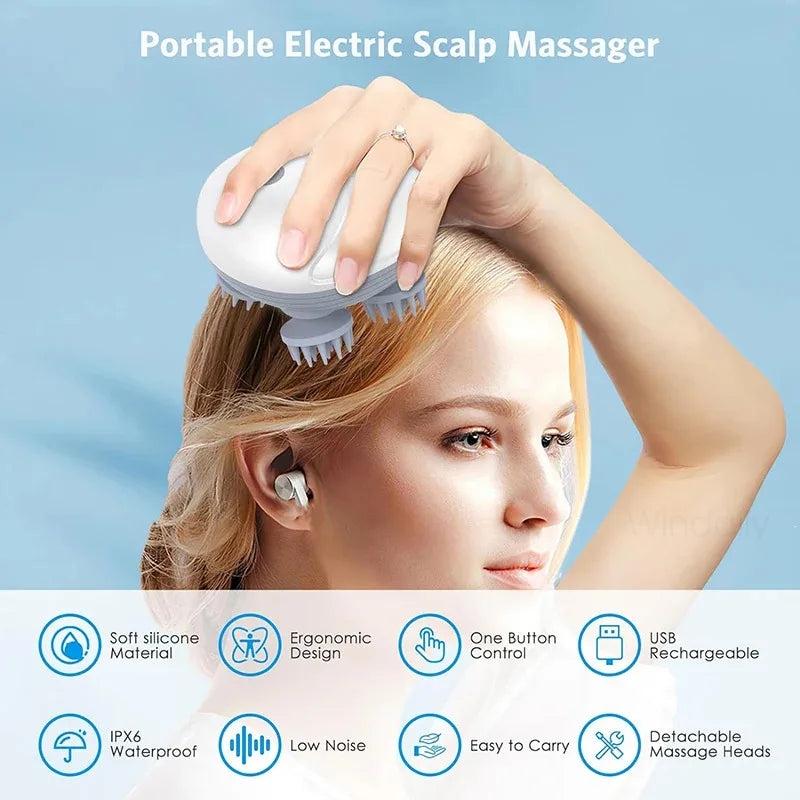 Electric Scalp Head Massager for Cats and Cat humans - Kneading Vibrating Device Health Care Shoulder Neck Leg Arm Deep Tissue Massage Cat  Pet Massager