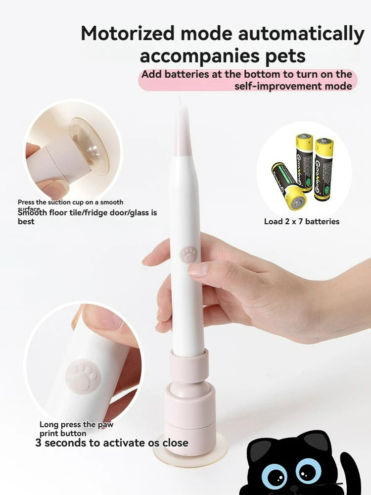 Cat electric toy self-hilarity relieves boredom, automatic cat teasing, adsorpable, can hold a strong suction cup, long rod, cat
